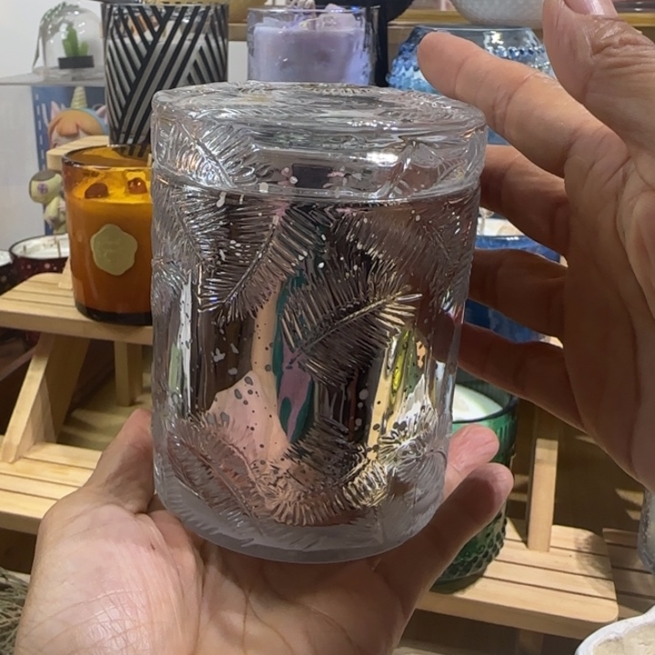 ****玻璃两杯珠光杯香薰蜡烛