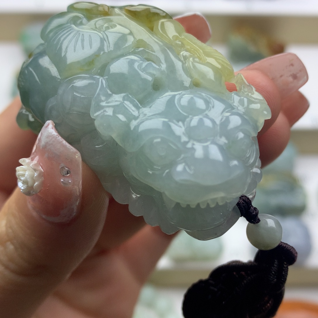 翡翠吊坠(不含链)未镶嵌天然缅甸翡翠A货貔貅