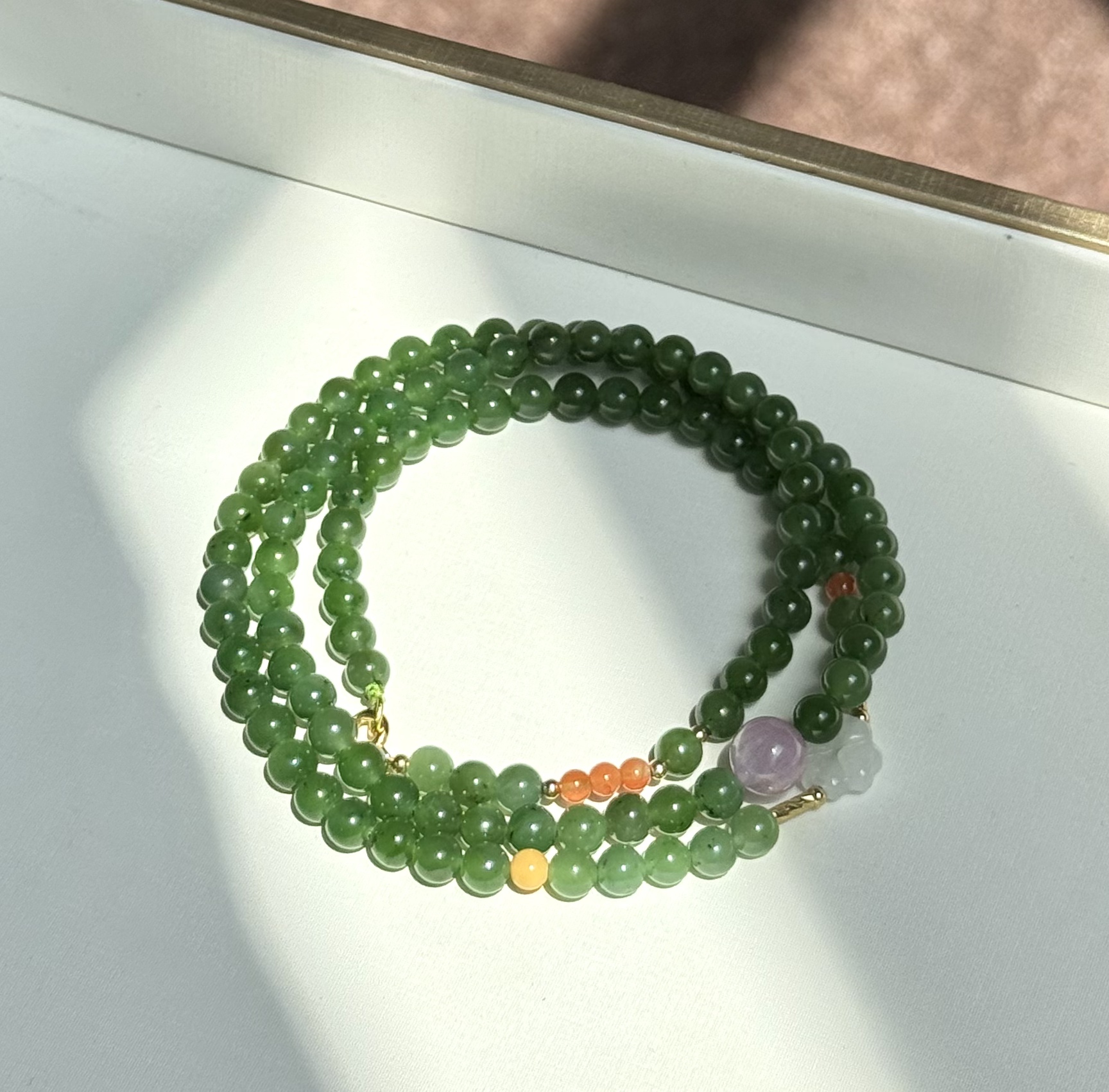  霓裳碧落·和田玉碧玉项链