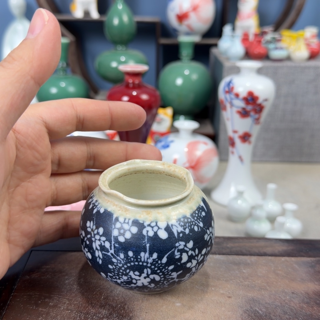 陶瓷手工小花器摆件