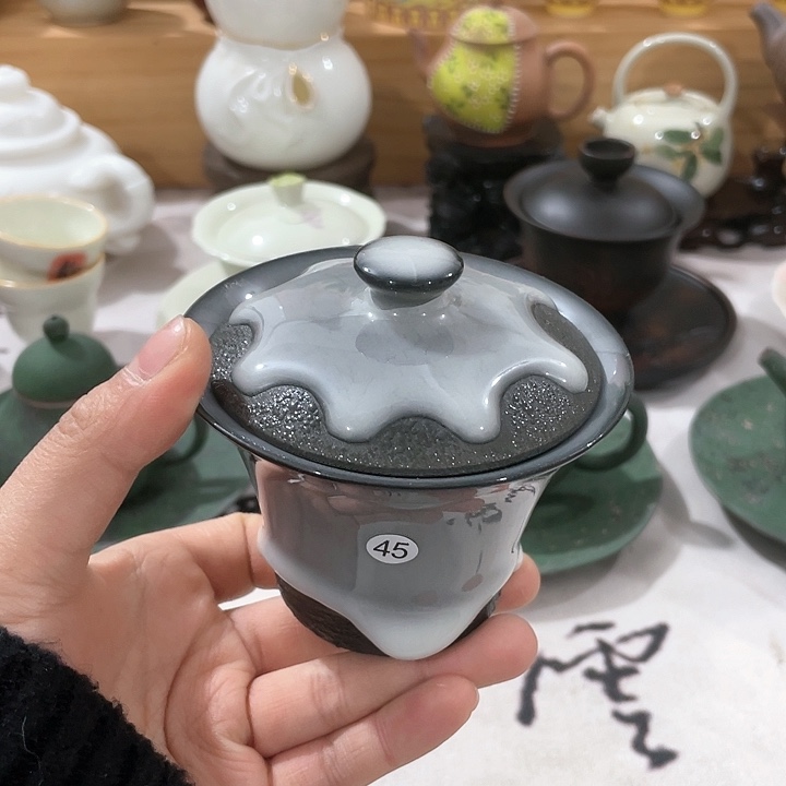 紫砂公道杯微瑕盖碗