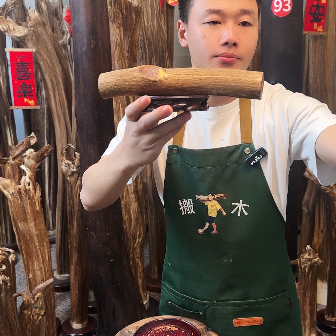 沉香摆件天然沉香原木摆件➕底座