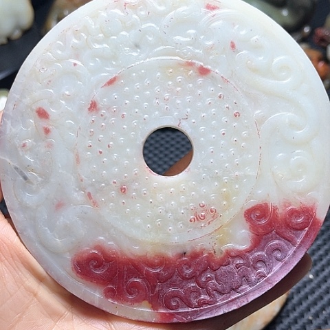 白玉菩提吊坠摆件