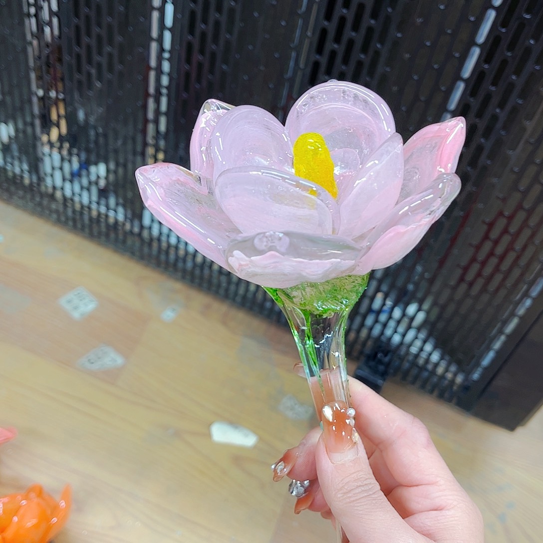 荷花家悦美居琉璃摆件瑕疵