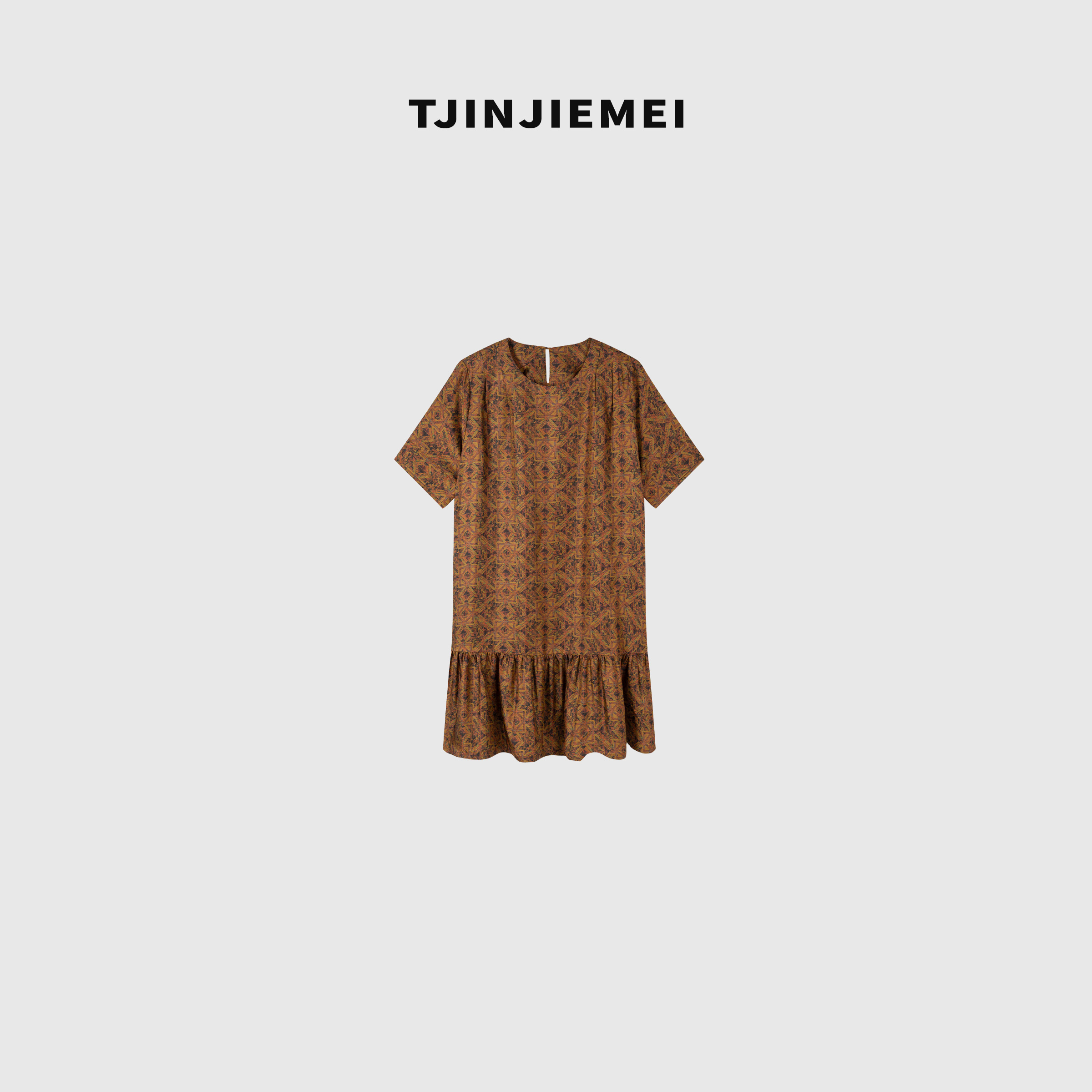 T井姐妹【金色飞舞】气质时尚休闲夏季桑蚕丝连衣裙LYQ2505-TJ288