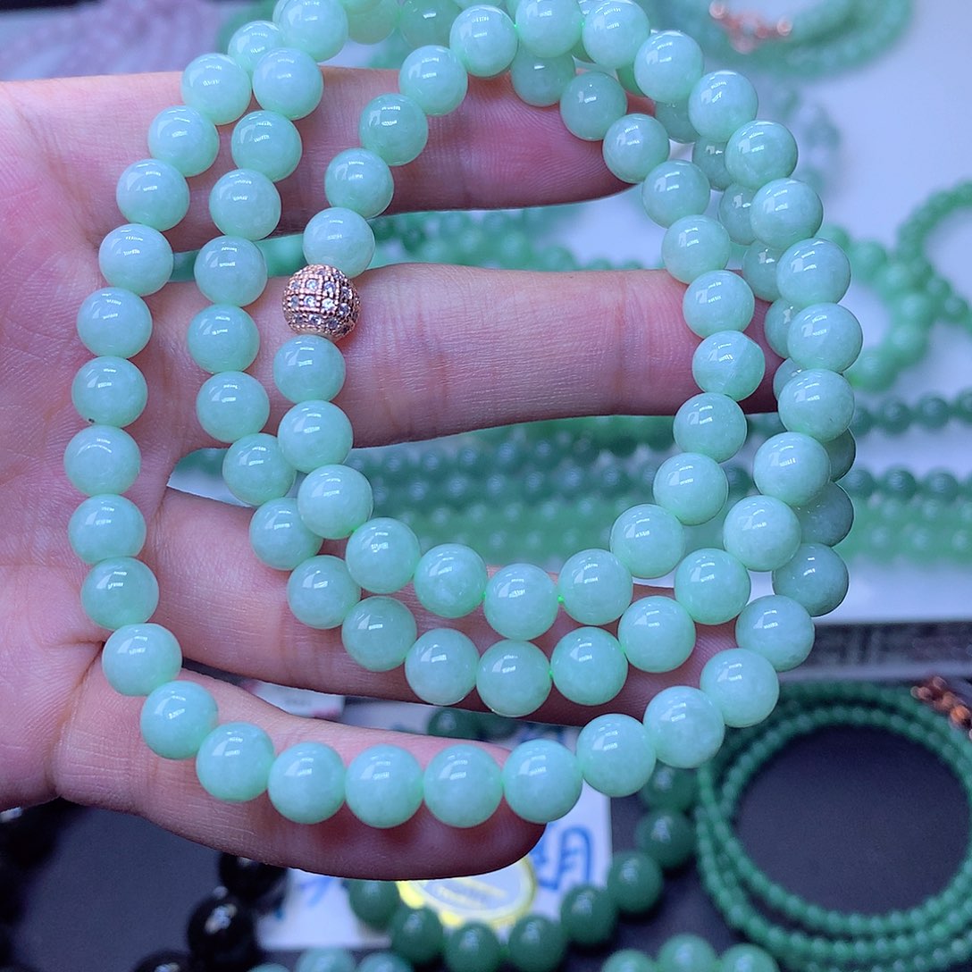 翡翠未镶嵌毛衣链