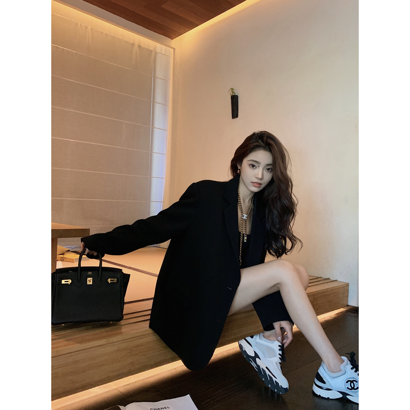 Lilylikes珠米纹气质设计感小众宽松小西装外套女春秋休闲套装