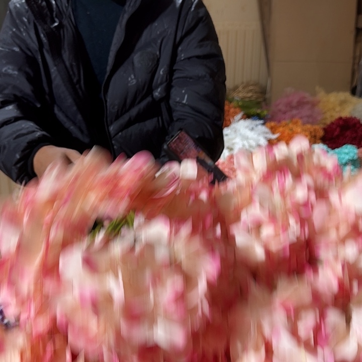 粉色3头绣球34枝装