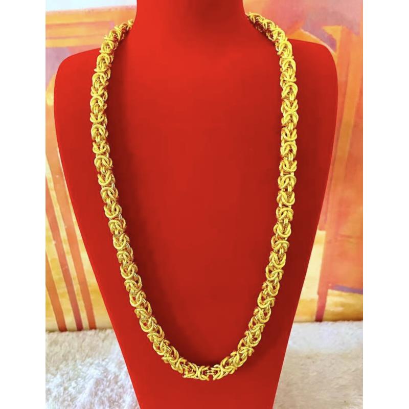 合金项链 华英高定精密卡10双龙头龙骨项链