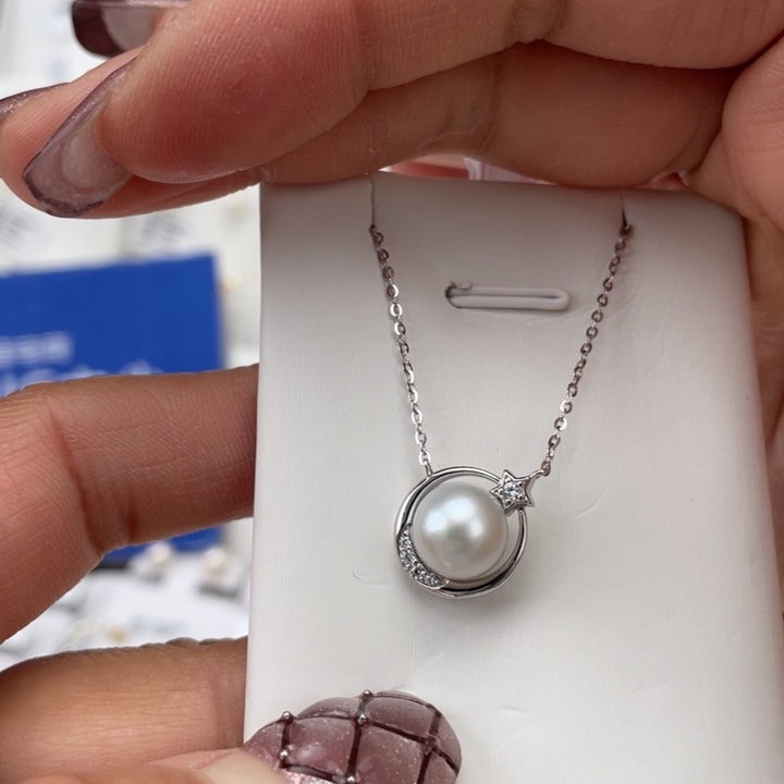海水珍珠颈饰银S925镶嵌