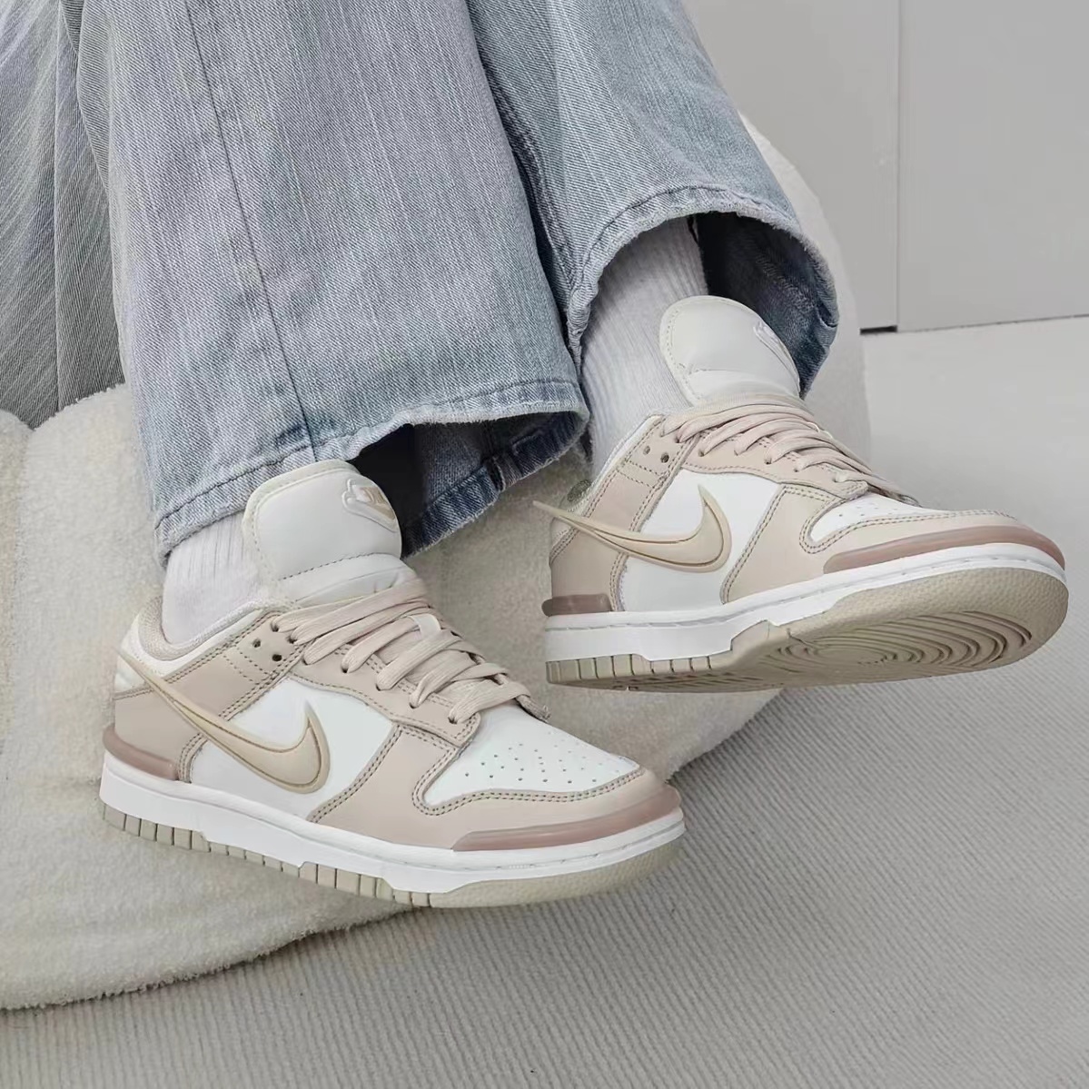 耐克女子2024冬季新款Dunk Low复古运动休闲鞋板鞋DZ2794-102