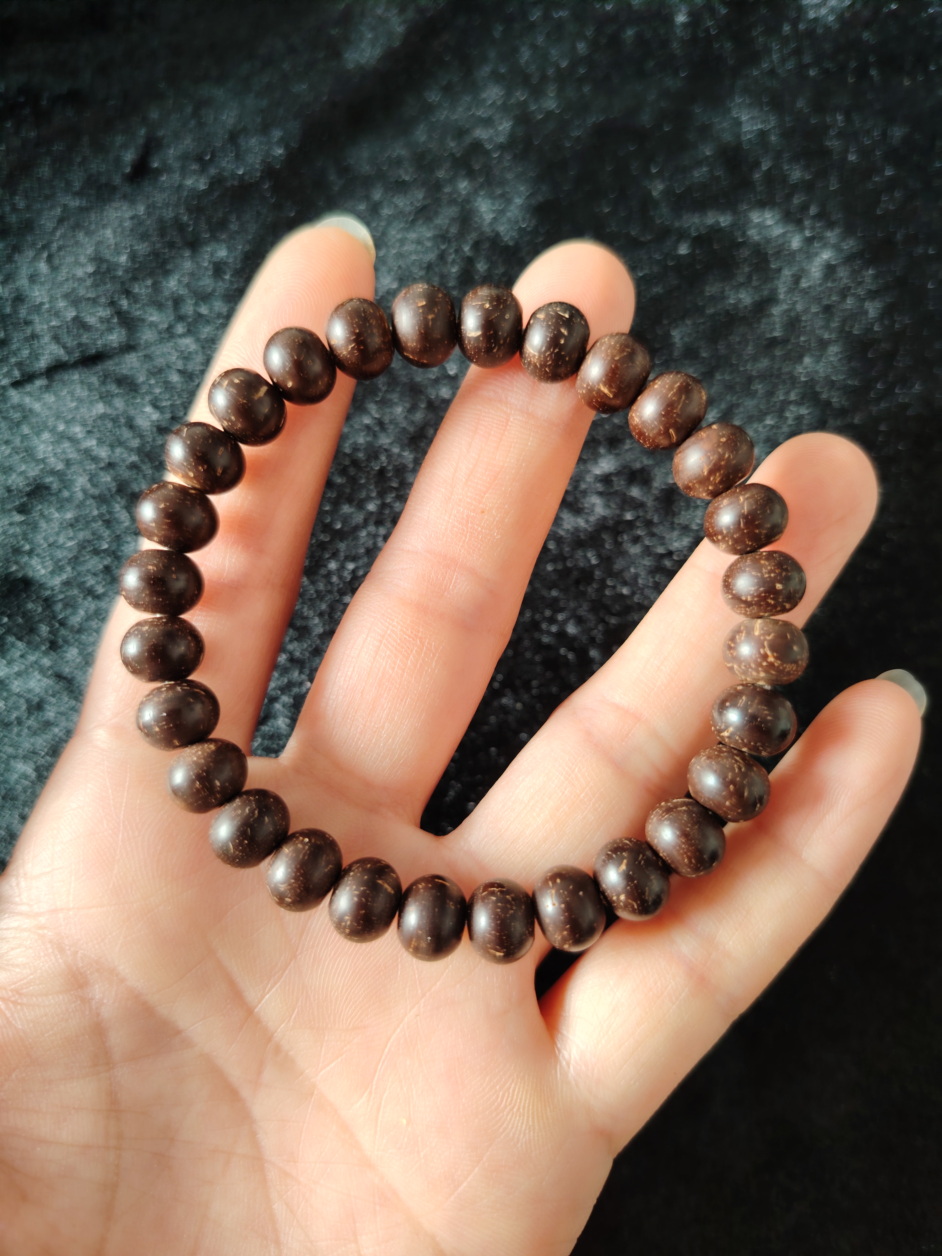 原生态椰蒂干磨算盘珠单圈