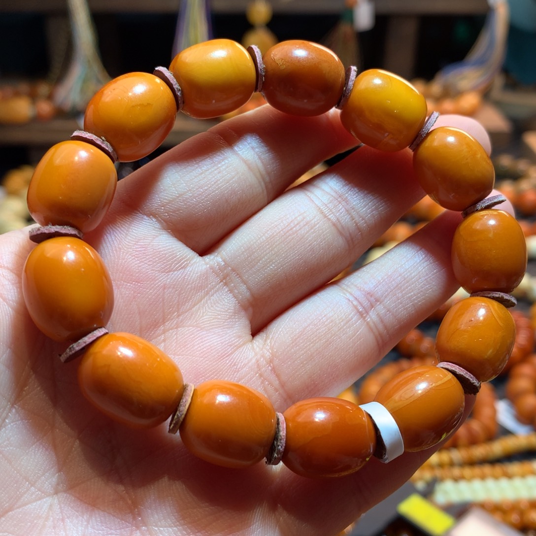 蜜蜡未镶嵌手串蜜蜡手串