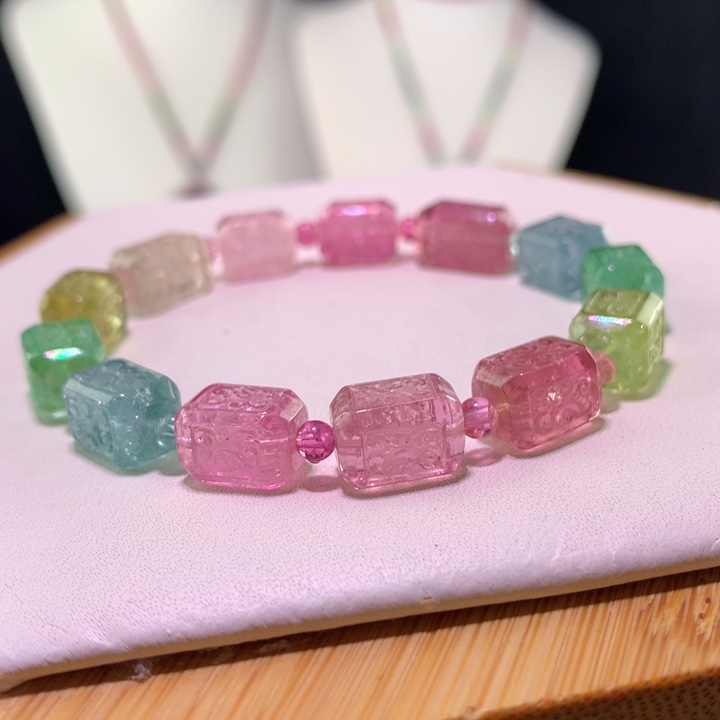 双色碧玺手链未镶嵌