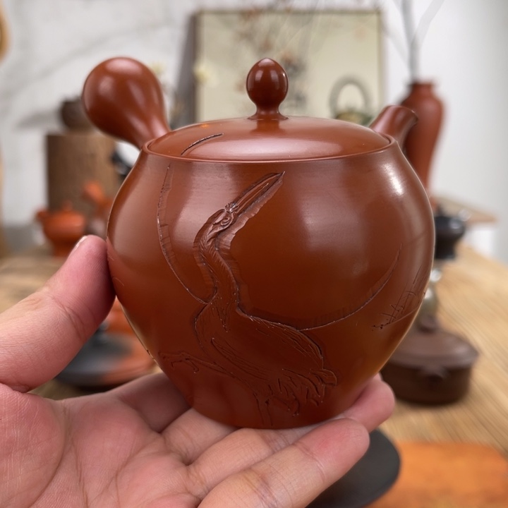 常滑山田宝生手作茶壶