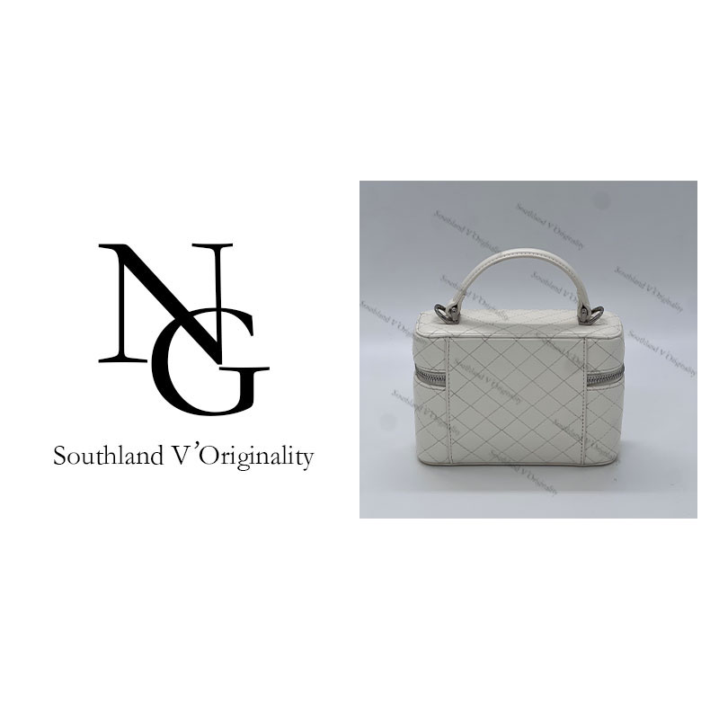 NG/18CM原创私定真皮包1095-手提盒子小废包阳-米白