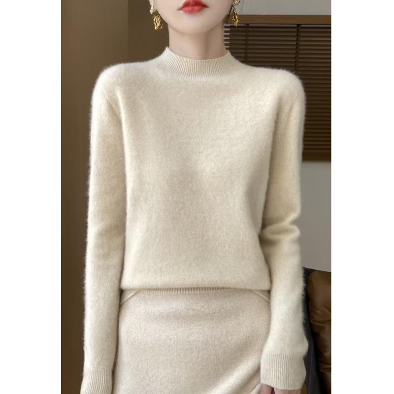 【100%羊毛】一线成衣~秋冬休闲气质百搭半高领打底衫L326