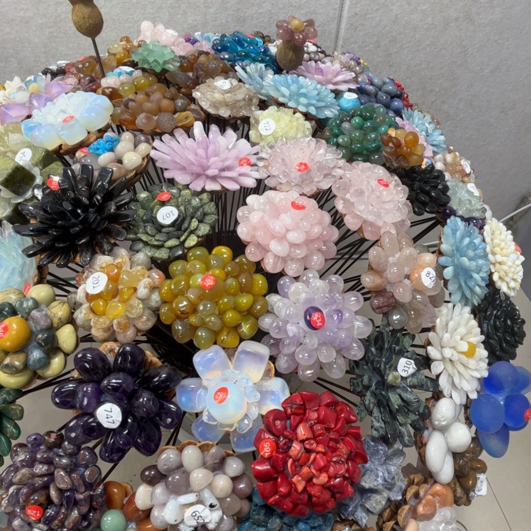 有机玻璃石头花水晶花玛瑙