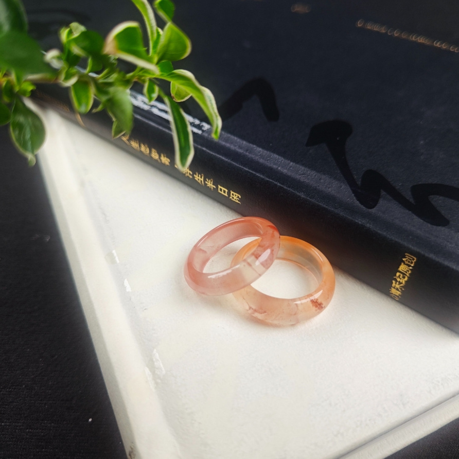 【阿茶专属】南红玛瑙冰飘少红戒指（10-24）