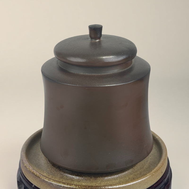 （微瑕）小蛮腰手工土陶罐带盖家用储物密封储物罐复古陶瓷茶道防潮