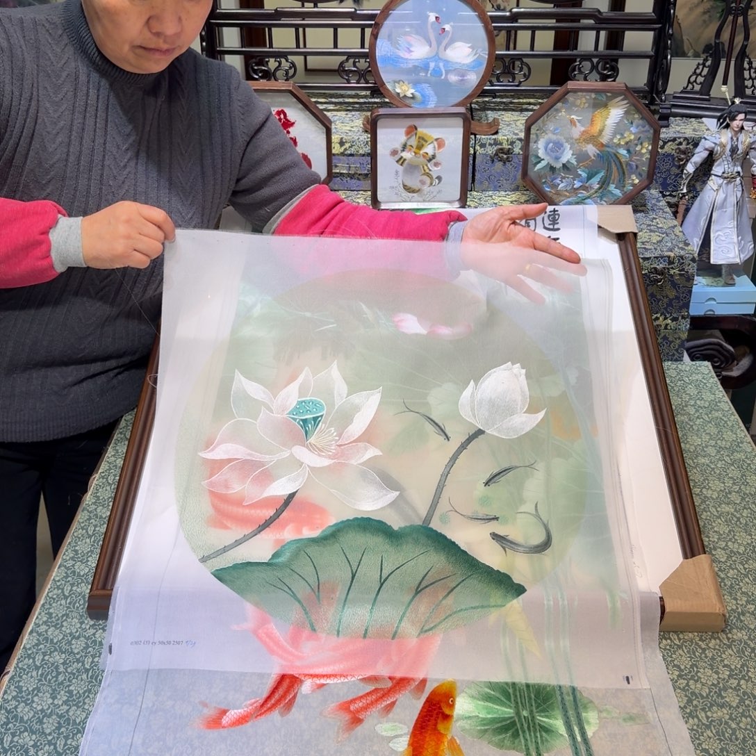 刺绣手工苏绣工艺单面绣片