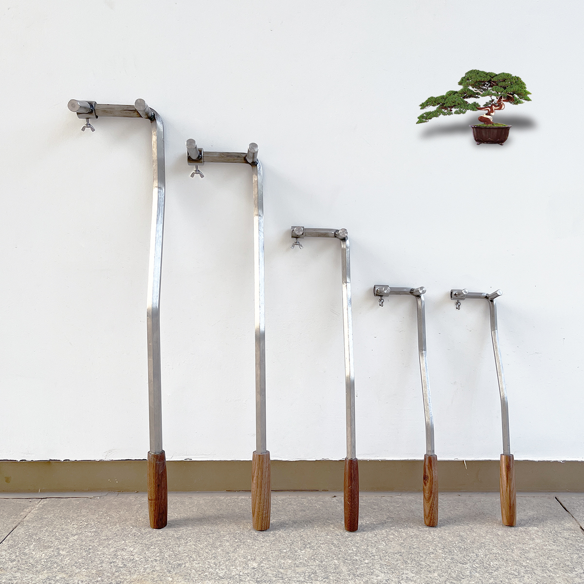 盆景造型扳手拿弯器定型制作工具可调节不锈钢七字扳手盆景整枝器