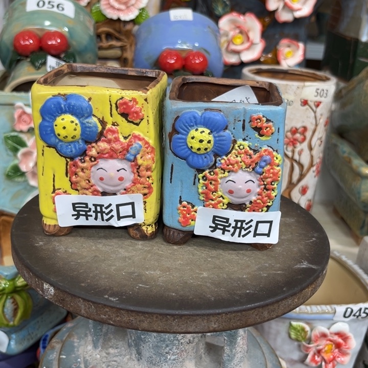 紫砂花盆粗陶材质多肉花盆