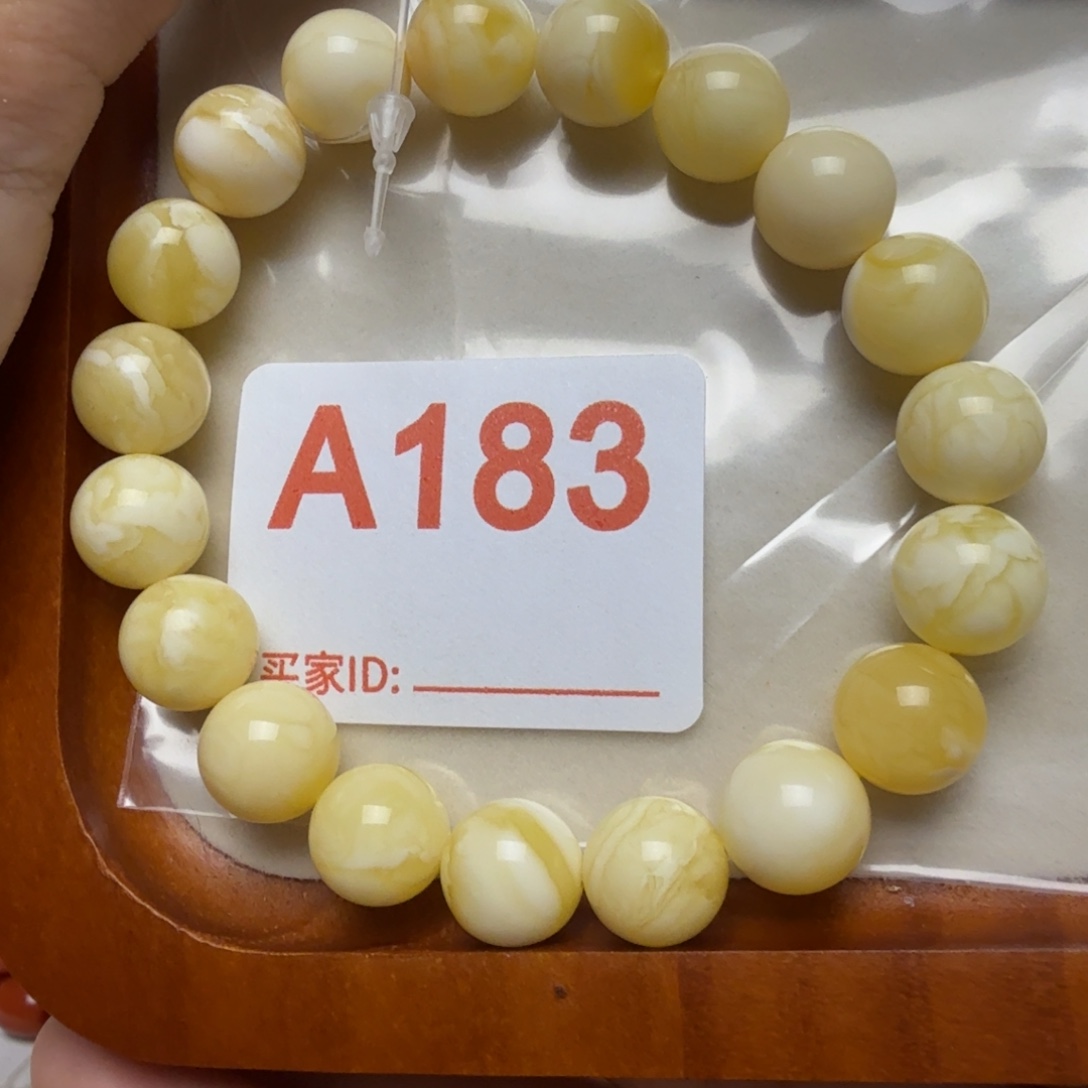 未镶嵌琥珀手链琥珀蜜蜡手串10.5mm+