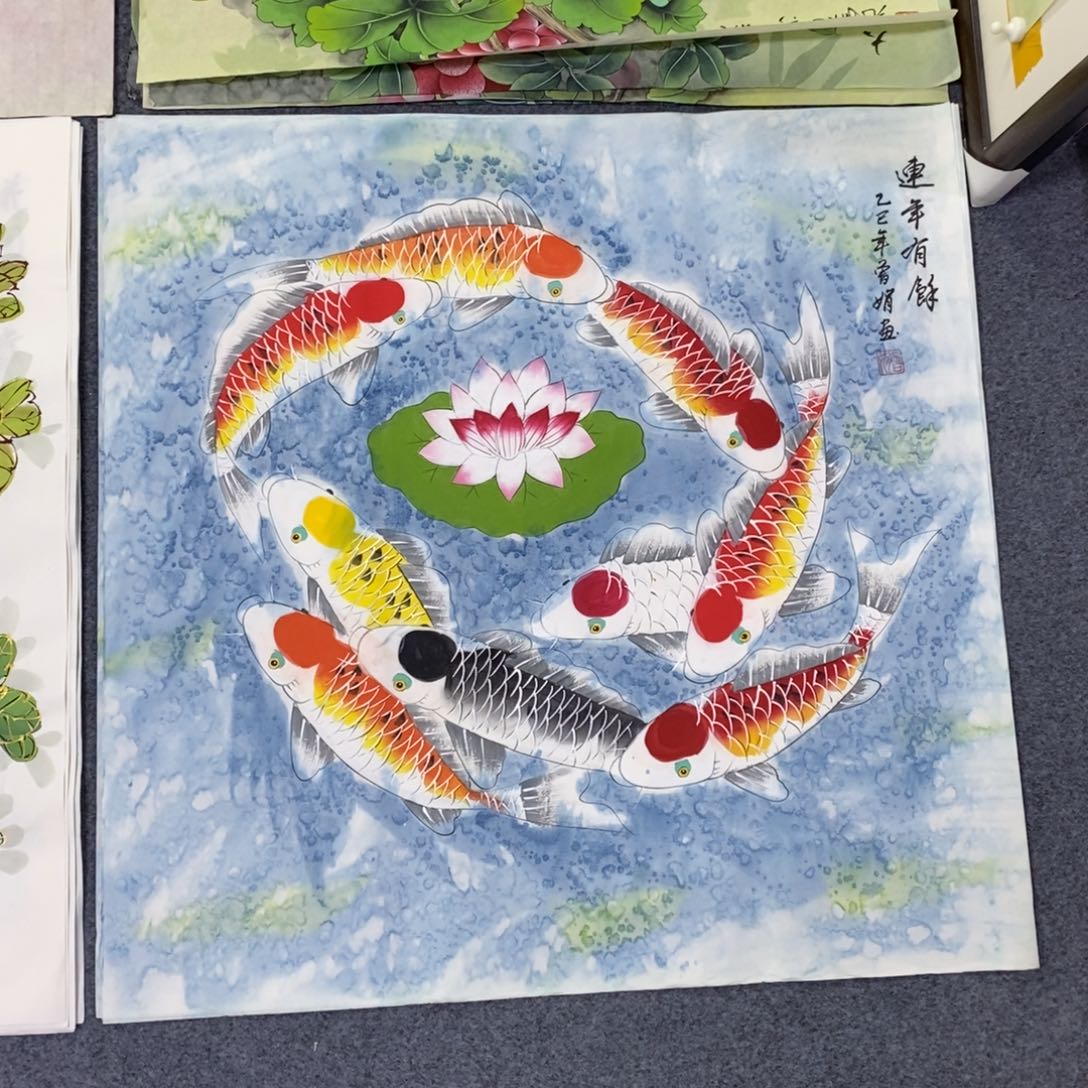 国画尺寸68✖️68精品斗方手绘画