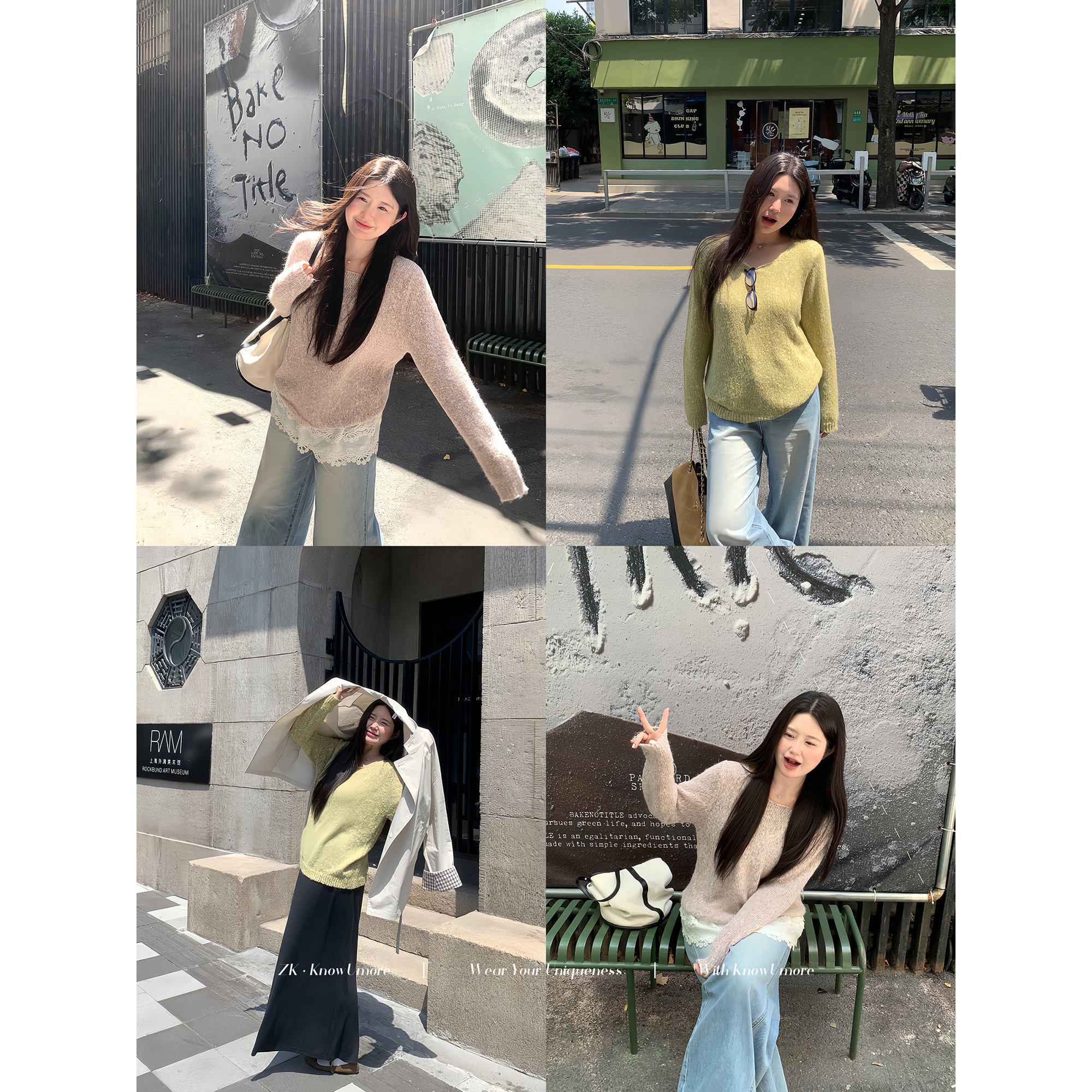 知葵微胖定制【花纱织梦】早秋韩版慵懒镂空针织衫毛衣12253M0137