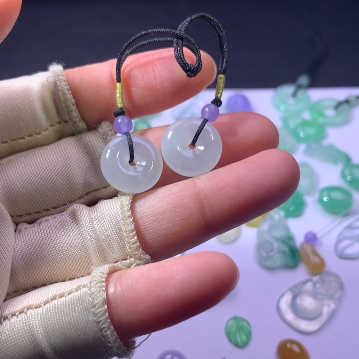 翡翠未镶嵌耳饰扣