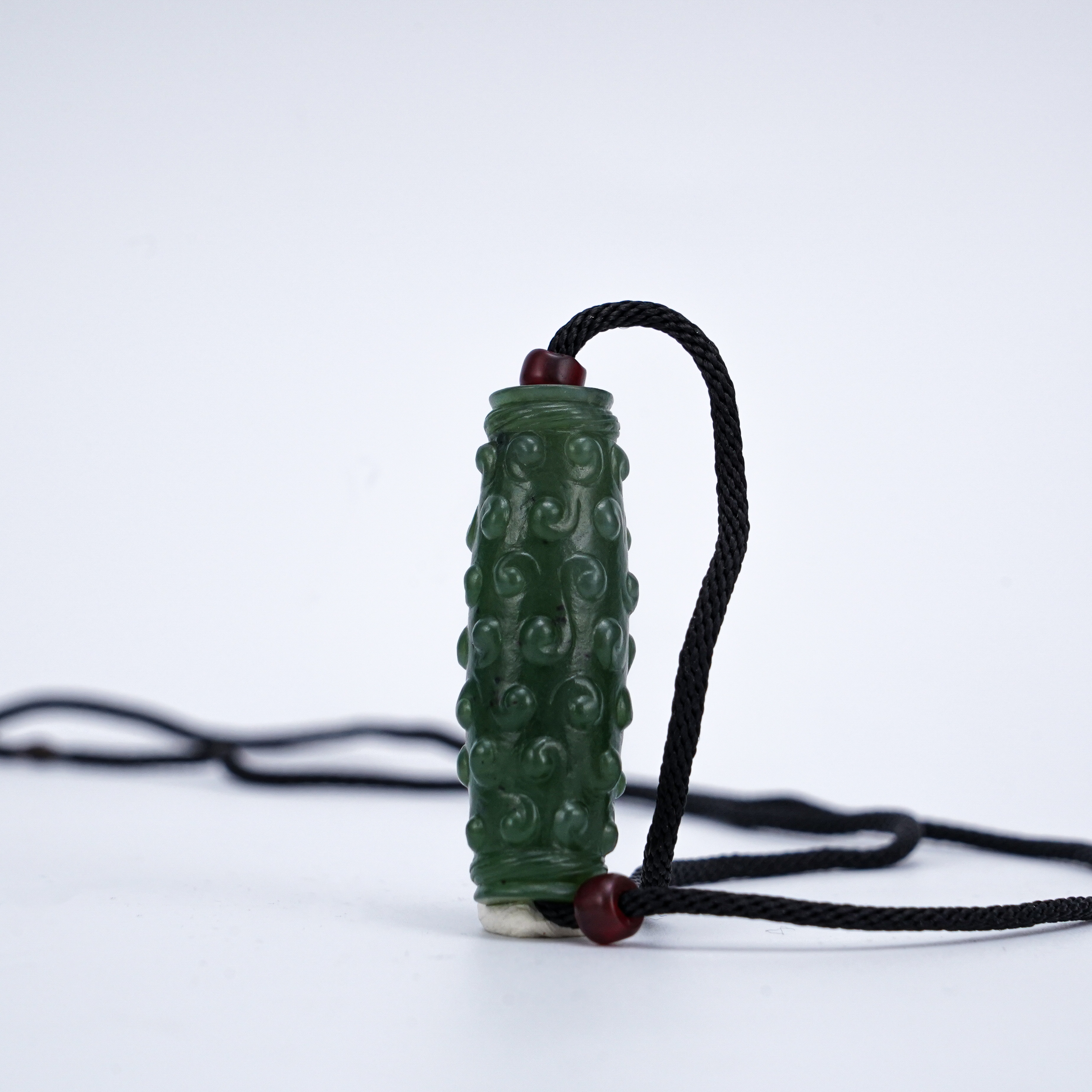 AC7)D8243014清中期和田碧玉勒子