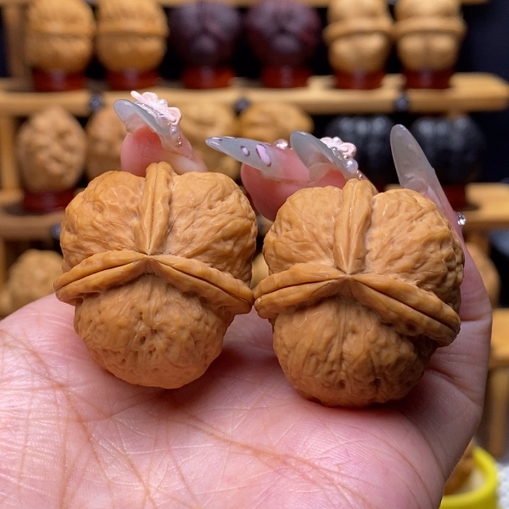 把件文玩核桃白羊三棱14号34尺