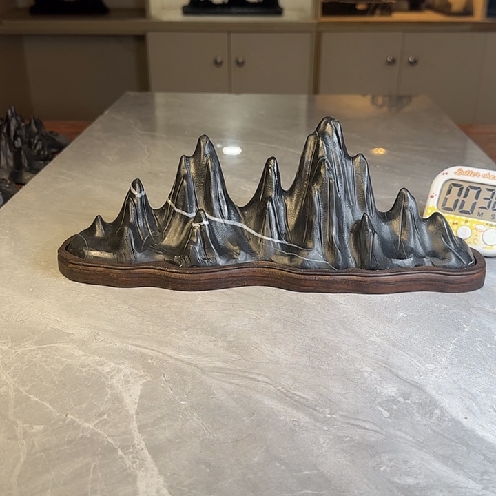 山***山奇石茶宠鱼缸文房摆件 