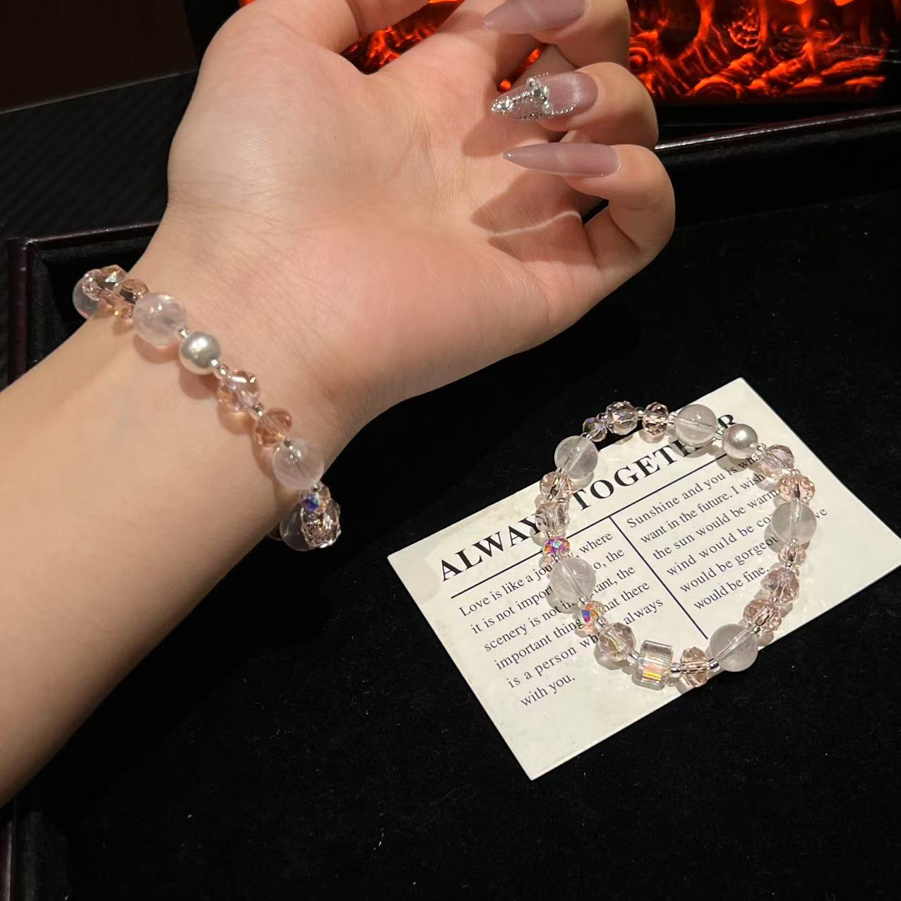 D288 9mm莫粉设计款手串 多样性发一