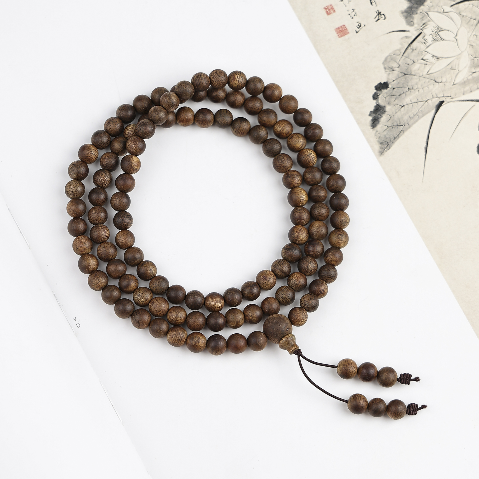 沉香【一念】L076越南芽庄倒架老料白奇楠0.6多圈手串