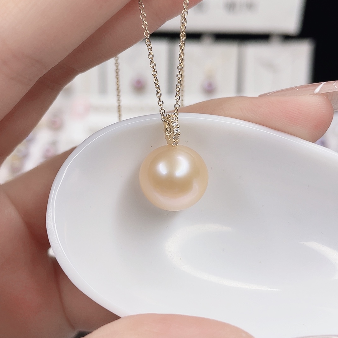 合金淡水珍珠吊坠(赠链)