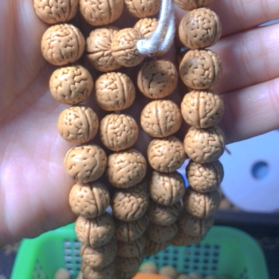 蓝***。手串桃核野生小核桃脖挂