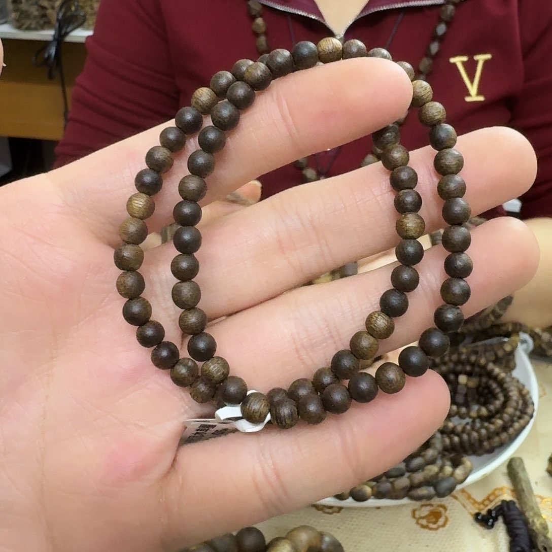 沉香木手串白棋沉水单圈 0.5-3 克多样性发一