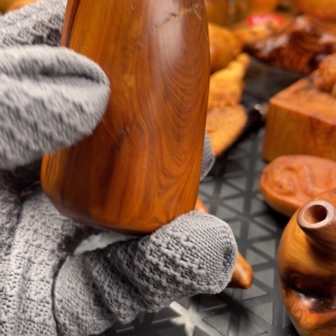 【闪购商品】柏木（崖柏）陈化干黑料闻香手把