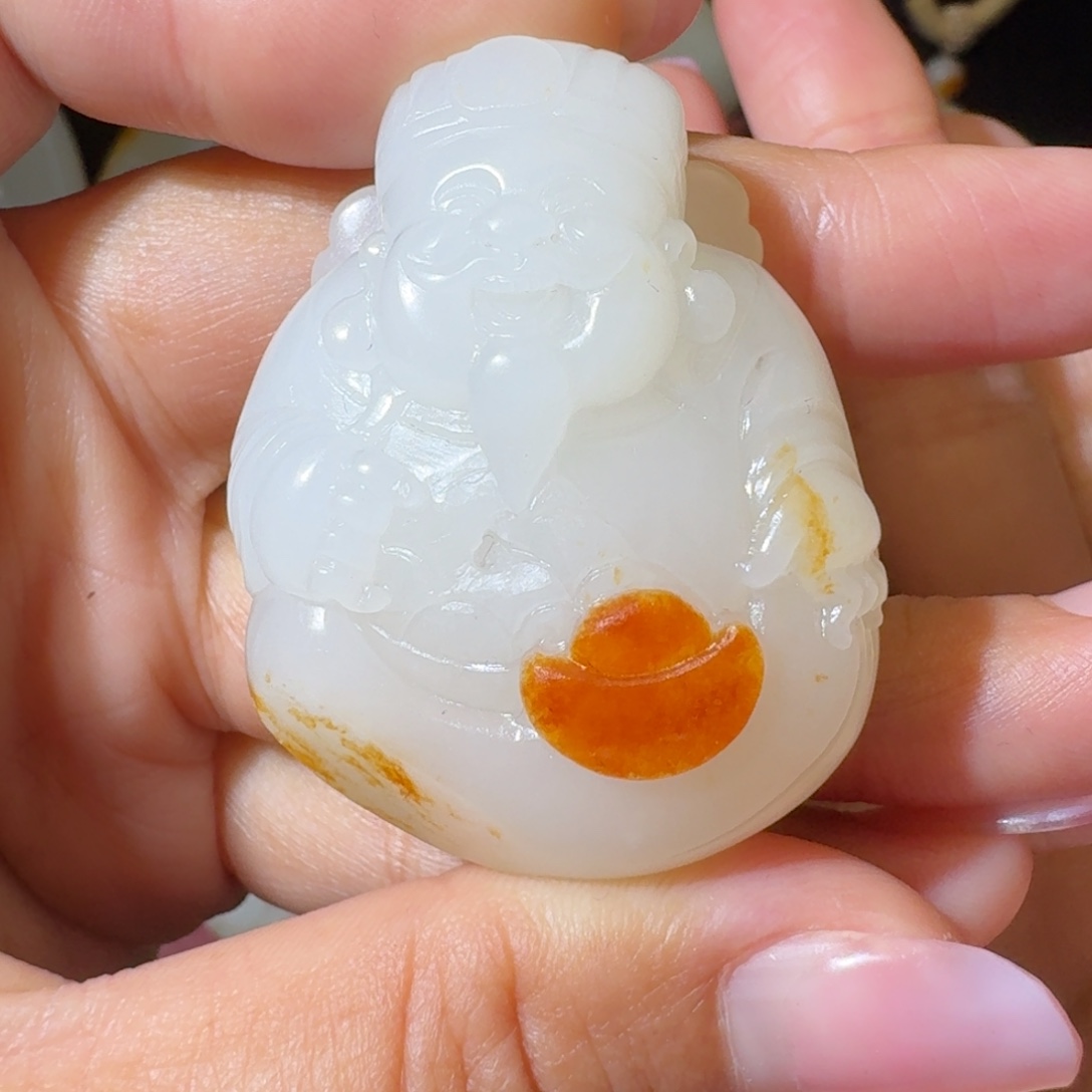 刀***锋和田玉未镶嵌挂件