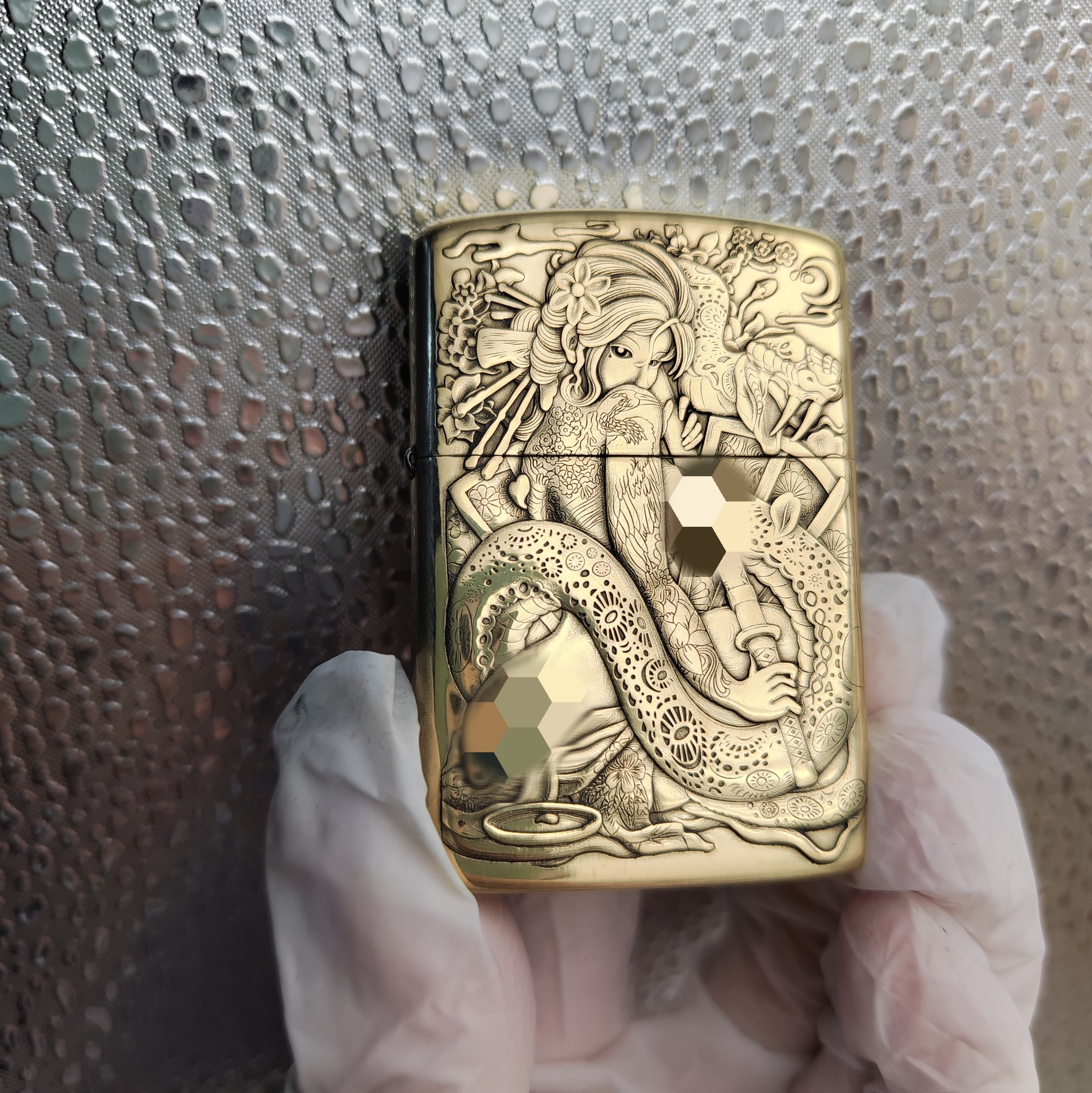 佐罗【蛇女+刀女】3D立体浮雕防风男士创意打火机简约经典款手把件