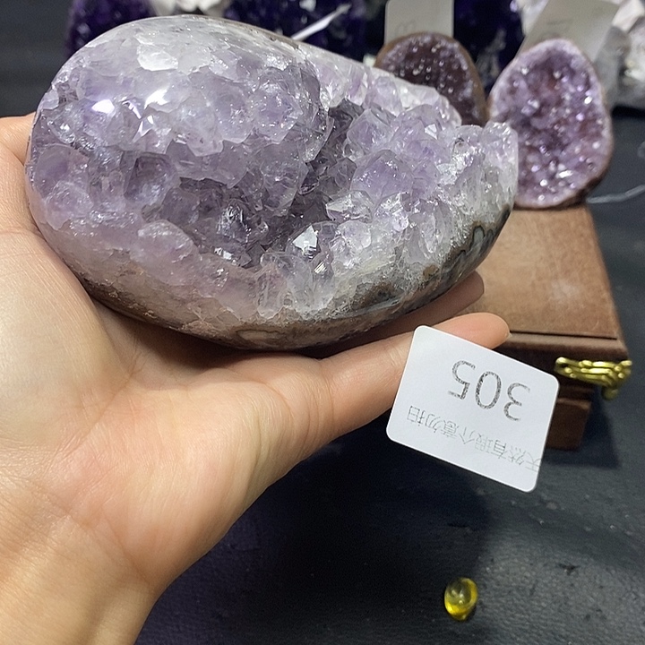 紫晶珠宝半成品未镶嵌