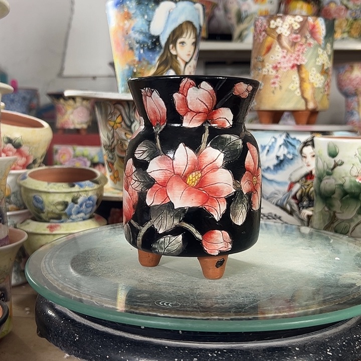 呵***哒满38包邮 景德镇幸运花盆