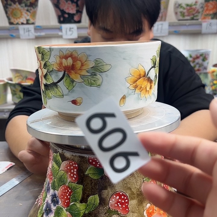 紫砂花盆瑕疵瑕疵606