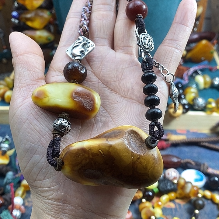 蜜蜡未镶嵌项链项链