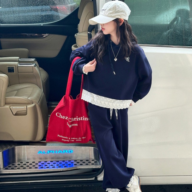 女童运动套装春秋新款中大童女孩卫衣卫裤韩版休闲洋气宽松两件套