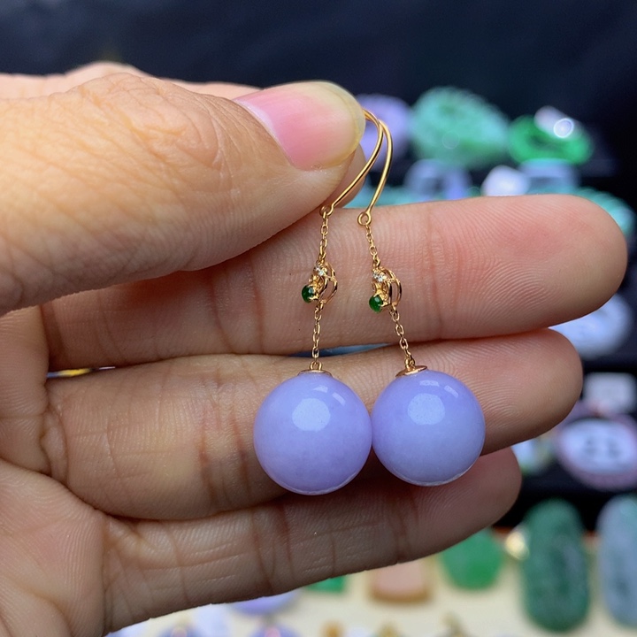 翡翠手链18K金镶嵌翡翠 12.2 