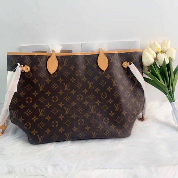 95新 LV 路易威登中号老花nf手提单肩包js001