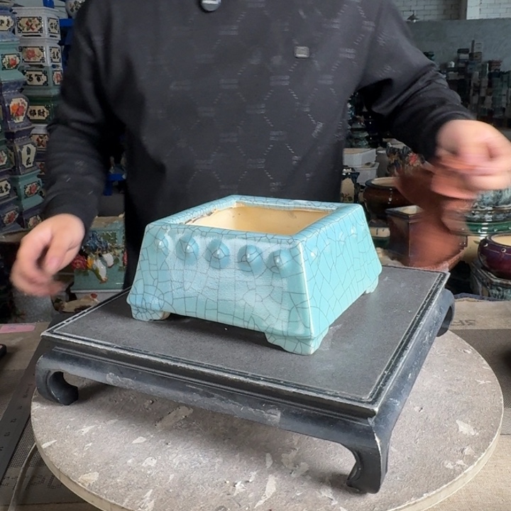 。一风堂石湾花盆 微瑕 内12*6